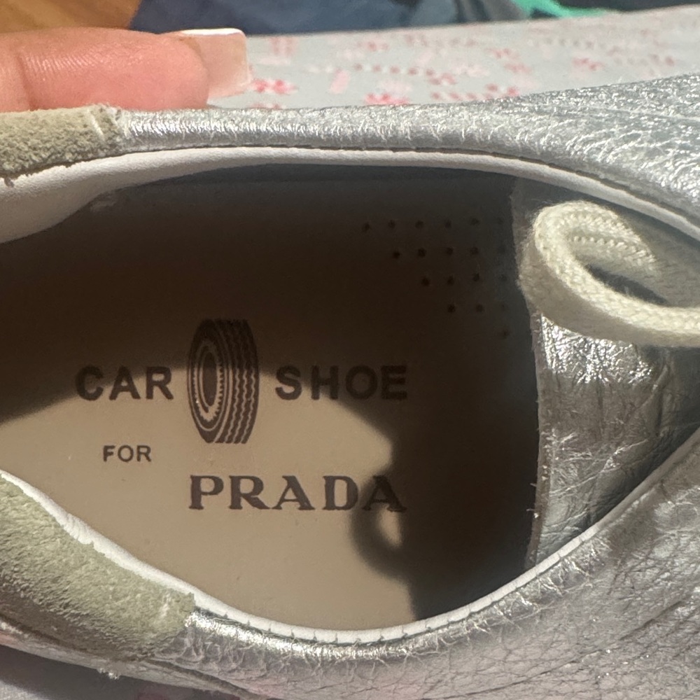 Prada Silver and Gray Women's Shoes - Picture 2 of 13